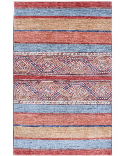 Khurjeen 2' 11" X 4' 9" Hand Knotted Wool Rug 2' 11" X 4' 9" (89 X 145) / Multi / Wool