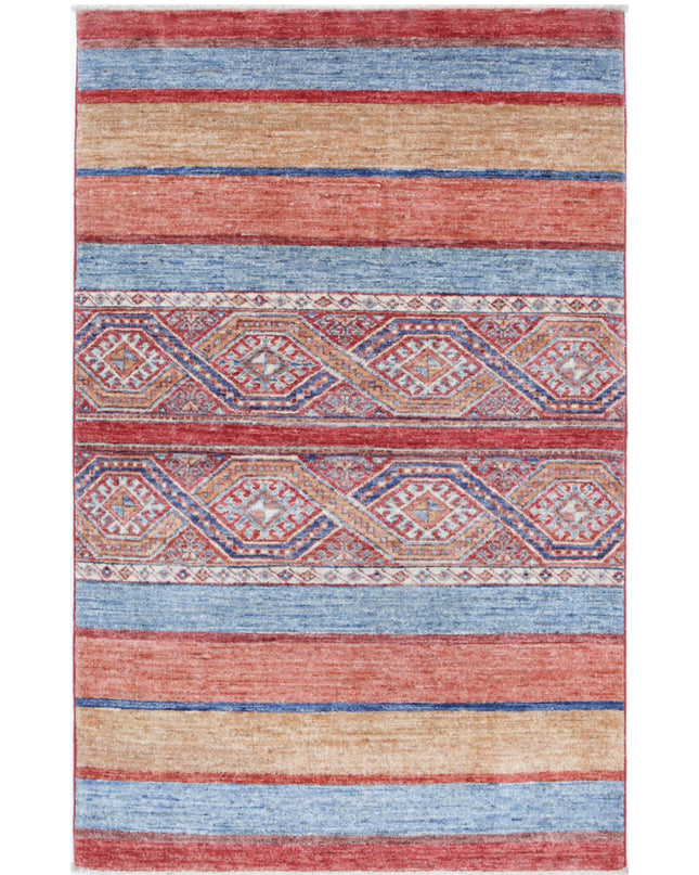 Khurjeen 2' 11" X 4' 9" Hand Knotted Wool Rug 2' 11" X 4' 9" (89 X 145) / Multi / Wool