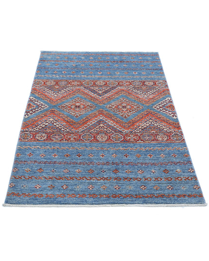 Khurjeen 3' 2" X 4' 10" Hand Knotted Wool Rug 3' 2" X 4' 10" (97 X 147) / Multi / Wool