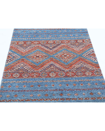 Khurjeen 3' 2" X 4' 10" Hand Knotted Wool Rug 3' 2" X 4' 10" (97 X 147) / Multi / Wool