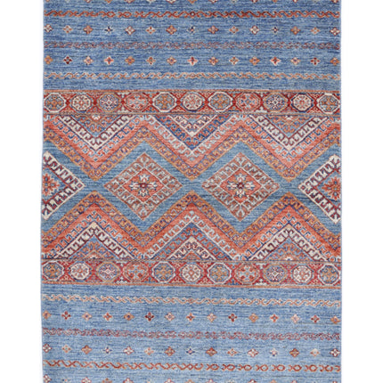 Khurjeen 3' 2" X 4' 10" Hand Knotted Wool Rug 3' 2" X 4' 10" (97 X 147) / Multi / Wool