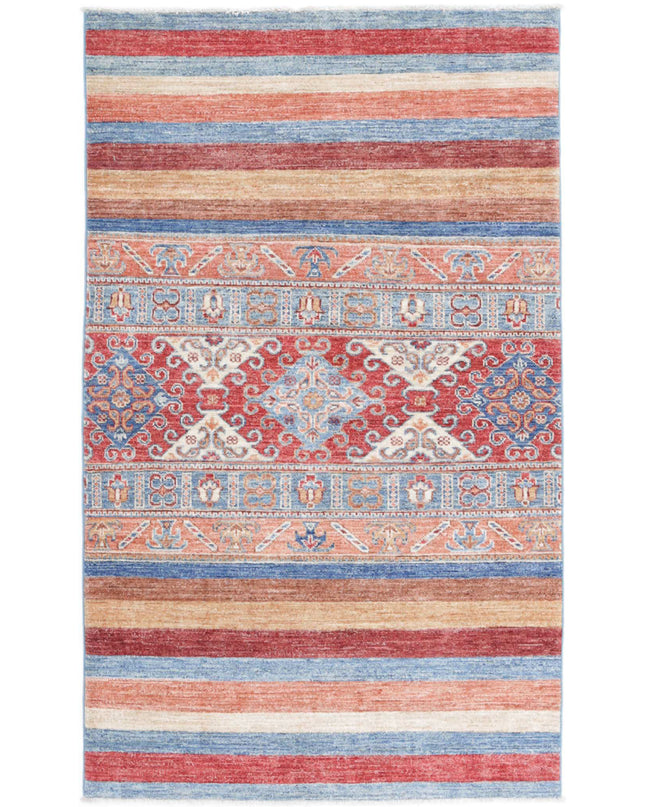 Khurjeen 2' 11" X 5' 0" Hand Knotted Wool Rug 2' 11" X 5' 0" (89 X 152) / Multi / Wool