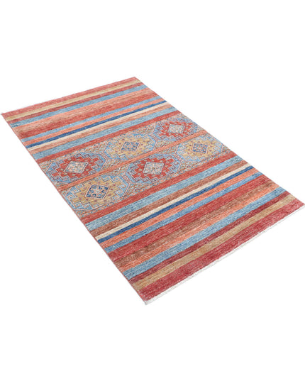 Khurjeen 3' 0" X 4' 9" Hand Knotted Wool Rug 3' 0" X 4' 9" (91 X 145) / Multi / Wool