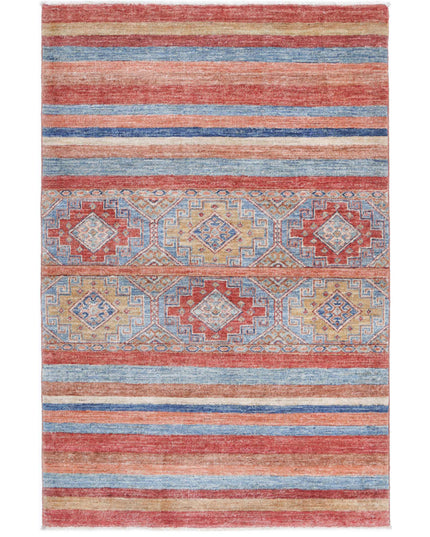 Khurjeen 3' 0" X 4' 9" Hand Knotted Wool Rug 3' 0" X 4' 9" (91 X 145) / Multi / Wool