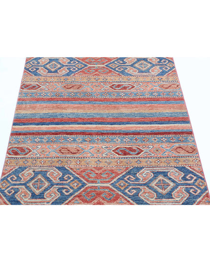 Khurjeen 3' 2" X 4' 11" Hand Knotted Wool Rug 3' 2" X 4' 11" (97 X 150) / Multi / Wool
