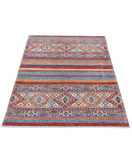 Khurjeen 3' 4" X 4' 9" Hand Knotted Wool Rug 3' 4" X 4' 9" (101 X 145) / Multi / Wool