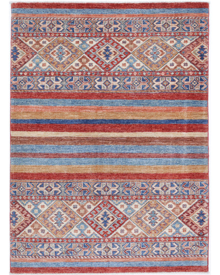 Khurjeen 3' 4" X 4' 9" Hand Knotted Wool Rug 3' 4" X 4' 9" (101 X 145) / Multi / Wool