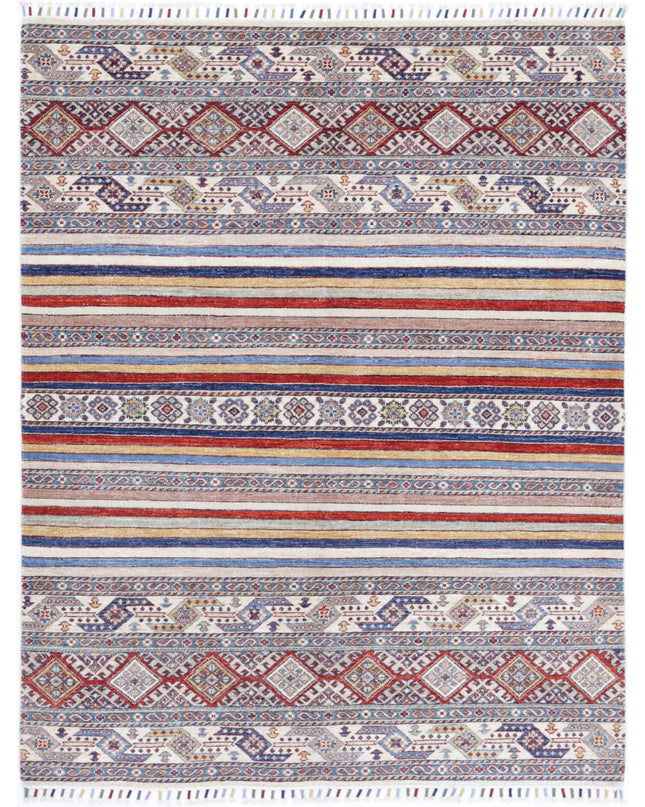 Khurjeen 4' 10" X 6' 3" Hand Knotted Wool Rug 4' 10" X 6' 3" (147 X 191) / Multi / Wool