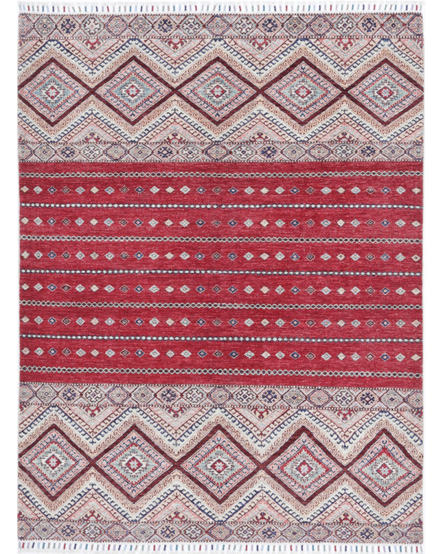 Khurjeen 5' 6" X 7' 2" Hand Knotted Wool Rug 5' 6" X 7' 2" (168 X 219) / Multi / Wool