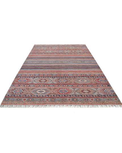 Khurjeen 6' 8" X 9' 7" Hand Knotted Wool Rug 6' 8" X 9' 7" (203 X 292) / Multi / Wool