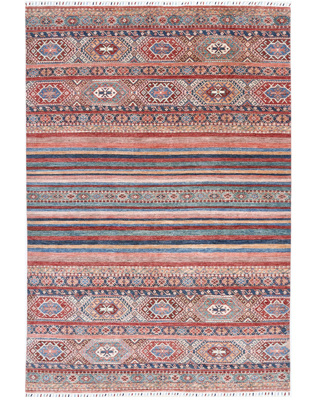 Khurjeen 6' 8" X 9' 7" Hand Knotted Wool Rug 6' 8" X 9' 7" (203 X 292) / Multi / Wool