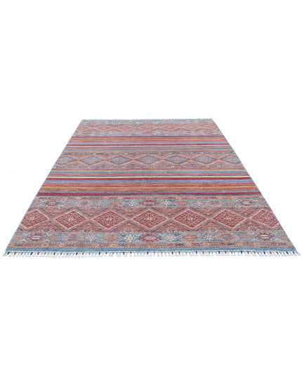 Khurjeen 6' 8" X 9' 3" Hand Knotted Wool Rug 6' 8" X 9' 3" (203 X 282) / Multi / Wool