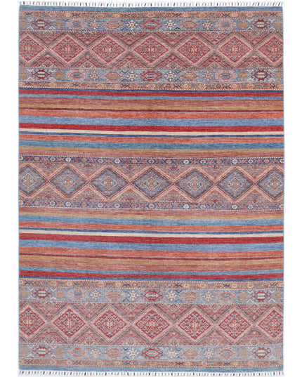 Khurjeen 6' 8" X 9' 3" Hand Knotted Wool Rug 6' 8" X 9' 3" (203 X 282) / Multi / Wool