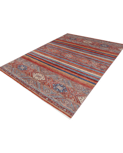 Khurjeen 6' 9" X 9' 11" Hand Knotted Wool Rug 6' 9" X 9' 11" (206 X 302) / Multi / Wool