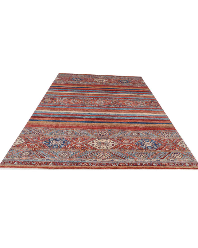 Khurjeen 6' 9" X 9' 11" Hand Knotted Wool Rug 6' 9" X 9' 11" (206 X 302) / Multi / Wool