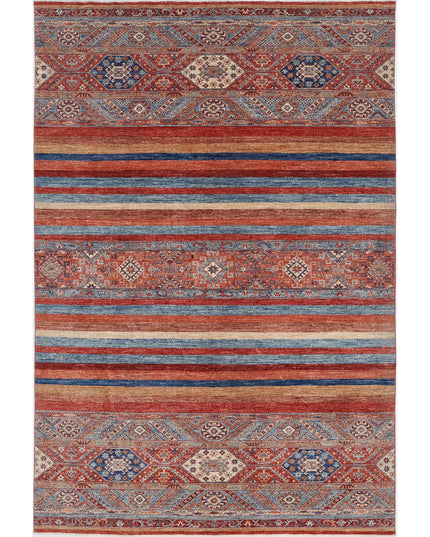 Khurjeen 6' 9" X 9' 11" Hand Knotted Wool Rug 6' 9" X 9' 11" (206 X 302) / Multi / Wool