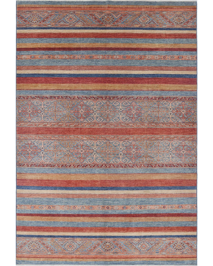Khurjeen 6' 9" X 10' 0" Hand Knotted Wool Rug 6' 9" X 10' 0" (206 X 305) / Multi / Wool