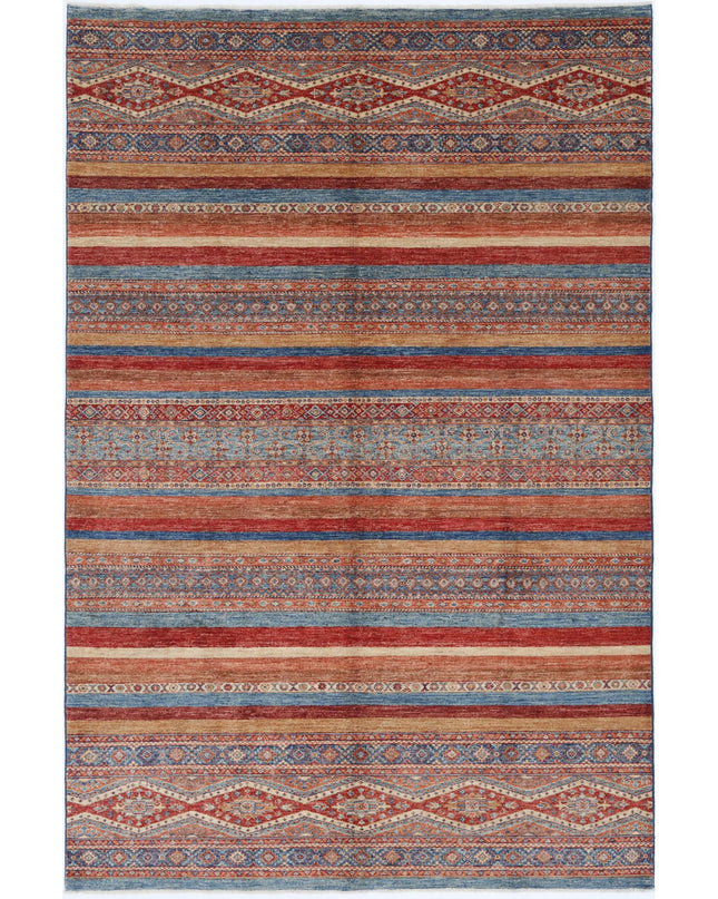 Khurjeen 6' 7" X 10' 0" Hand Knotted Wool Rug 6' 7" X 10' 0" (201 X 305) / Multi / Wool