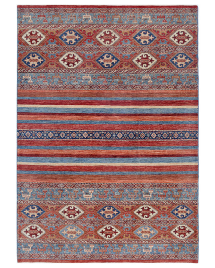 Khurjeen 6' 9" X 9' 8" Hand Knotted Wool Rug 6' 9" X 9' 8" (206 X 295) / Multi / Wool