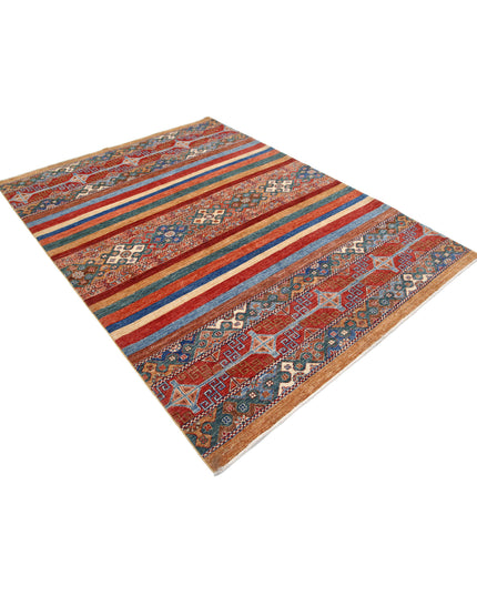 Khurjeen 5' 9" X 7' 9" Hand Knotted Wool Rug 5' 9" X 7' 9" (175 X 236) / Multi / Wool