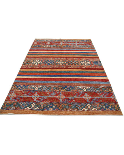 Khurjeen 5' 9" X 7' 9" Hand Knotted Wool Rug 5' 9" X 7' 9" (175 X 236) / Multi / Wool