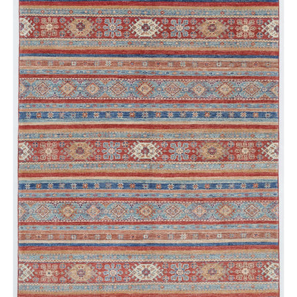 Khurjeen 4' 10" X 6' 5" Hand Knotted Wool Rug 4' 10" X 6' 5" (147 X 196) / Multi / Wool