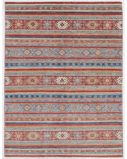Khurjeen 4' 10" X 6' 5" Hand Knotted Wool Rug 4' 10" X 6' 5" (147 X 196) / Multi / Wool