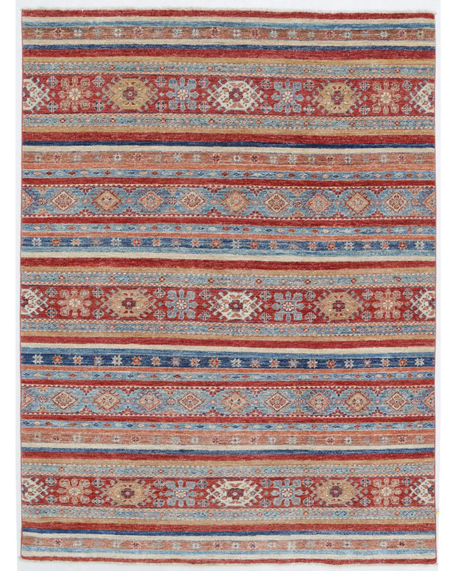 Khurjeen 4' 10" X 6' 4" Hand Knotted Wool Rug 4' 10" X 6' 4" (147 X 193) / Multi / Wool