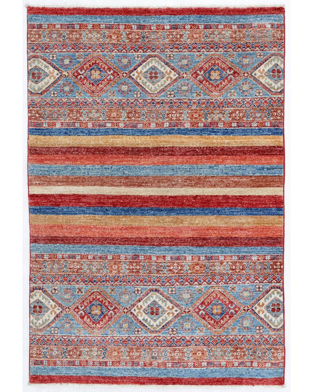 Khurjeen 3' 3" X 4' 10" Hand Knotted Wool Rug 3' 3" X 4' 10" (99 X 147) / Multi / Wool