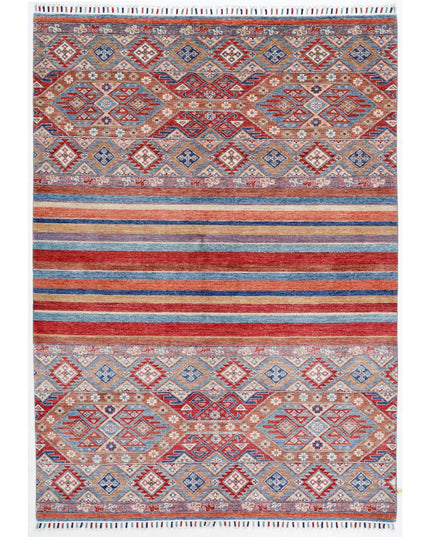 Khurjeen 5' 7" X 7' 9" Hand Knotted Wool Rug 5' 7" X 7' 9" (170 X 236) / Multi / Wool