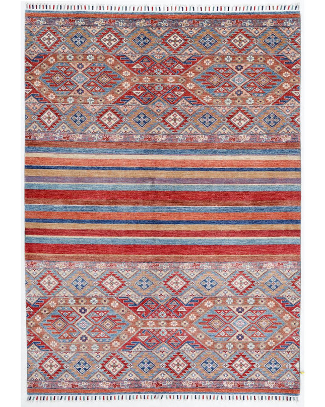 Khurjeen 5' 7" X 7' 9" Hand Knotted Wool Rug 5' 7" X 7' 9" (170 X 236) / Multi / Wool