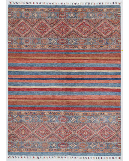 Khurjeen 5' 8" X 7' 7" Hand Knotted Wool Rug 5' 8" X 7' 7" (173 X 231) / Multi / Wool