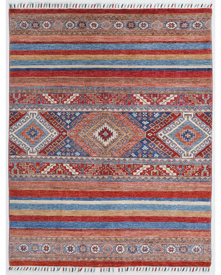 Khurjeen 5' 1" X 6' 6" Hand Knotted Wool Rug 5' 1" X 6' 6" (155 X 198) / Multi / Wool