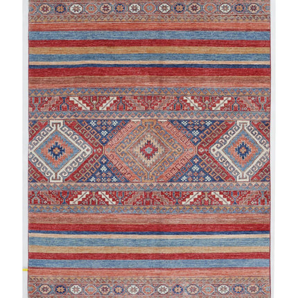 Khurjeen 4' 10" X 6' 6" Hand Knotted Wool Rug 4' 10" X 6' 6" (147 X 198) / Multi / Wool