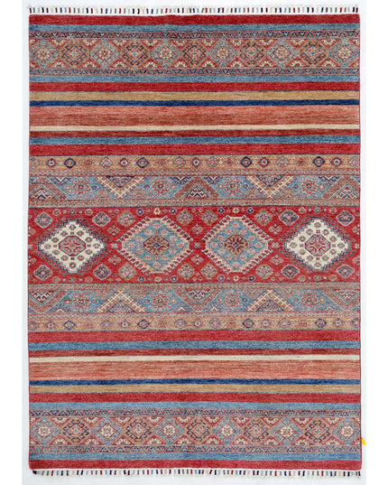 Khurjeen 5' 7" X 7' 8" Hand Knotted Wool Rug 5' 7" X 7' 8" (170 X 234) / Multi / Wool
