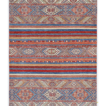 Khurjeen 5' 9" X 7' 9" Hand Knotted Wool Rug 5' 9" X 7' 9" (175 X 236) / Multi / Wool