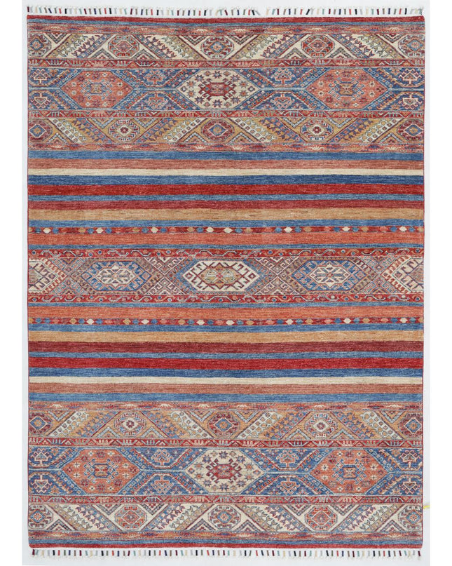 Khurjeen 5' 9" X 7' 9" Hand Knotted Wool Rug 5' 9" X 7' 9" (175 X 236) / Multi / Wool