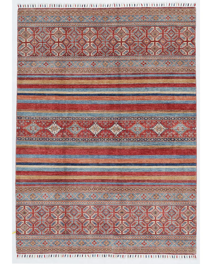 Khurjeen 5' 8" X 7' 10" Hand Knotted Wool Rug 5' 8" X 7' 10" (173 X 239) / Multi / Wool