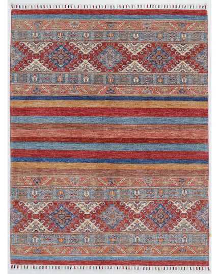 Khurjeen 5' 0" X 6' 6" Hand Knotted Wool Rug 5' 0" X 6' 6" (152 X 198) / Multi / Wool