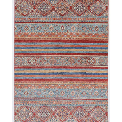 Khurjeen 3' 4" X 5' 0" Hand Knotted Wool Rug 3' 4" X 5' 0" (101 X 152) / Multi / Wool