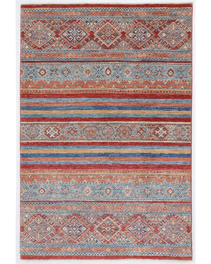 Khurjeen 3' 4" X 5' 0" Hand Knotted Wool Rug 3' 4" X 5' 0" (101 X 152) / Multi / Wool