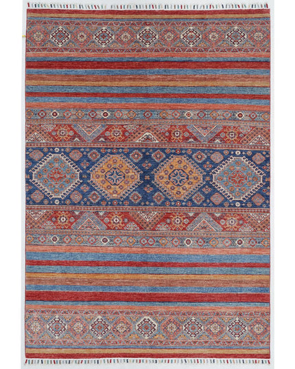 Khurjeen 5' 6" X 7' 10" Hand Knotted Wool Rug 5' 6" X 7' 10" (168 X 239) / Multi / Wool