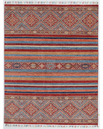 Khurjeen 4' 10" X 6' 4" Hand Knotted Wool Rug 4' 10" X 6' 4" (147 X 193) / Multi / Wool