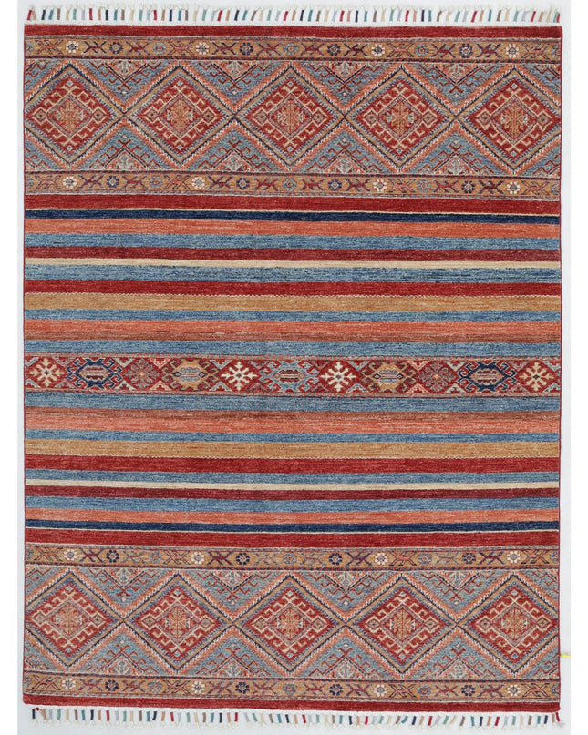 Khurjeen 4' 10" X 6' 4" Hand Knotted Wool Rug 4' 10" X 6' 4" (147 X 193) / Multi / Wool