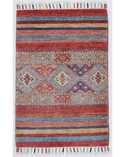 Khurjeen 1' 11" X 2' 11" Hand Knotted Wool Rug 1' 11" X 2' 11" (59 X 89) / Multi / Wool