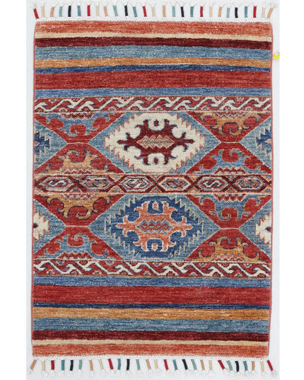 Khurjeen 2' 0" X 2' 10" Hand Knotted Wool Rug 2' 0" X 2' 10" (61 X 86) / Multi / Wool