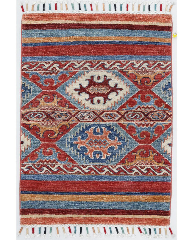 Khurjeen 2' 0" X 2' 10" Hand Knotted Wool Rug 2' 0" X 2' 10" (61 X 86) / Multi / Wool