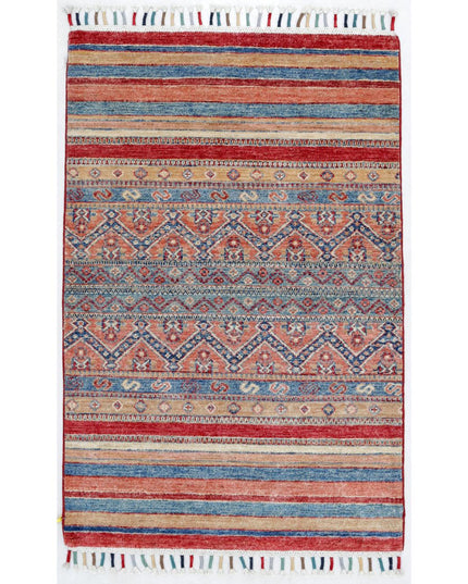 Khurjeen 2' 7" X 4' 0" Hand Knotted Wool Rug 2' 7" X 4' 0" (79 X 122) / Multi / Wool