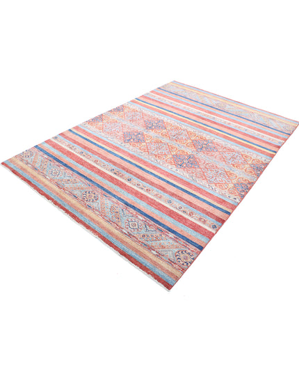 Khurjeen 5' 7" X 8' 1" Hand Knotted Wool Rug 5' 7" X 8' 1" (170 X 246) / Red / Wool