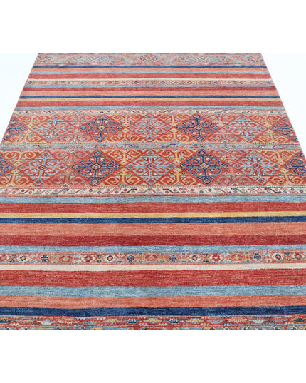 Khurjeen 5' 7" X 8' 1" Hand Knotted Wool Rug 5' 7" X 8' 1" (170 X 246) / Red / Wool